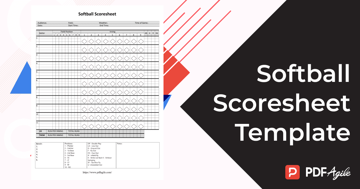 Softball Scoresheet Template