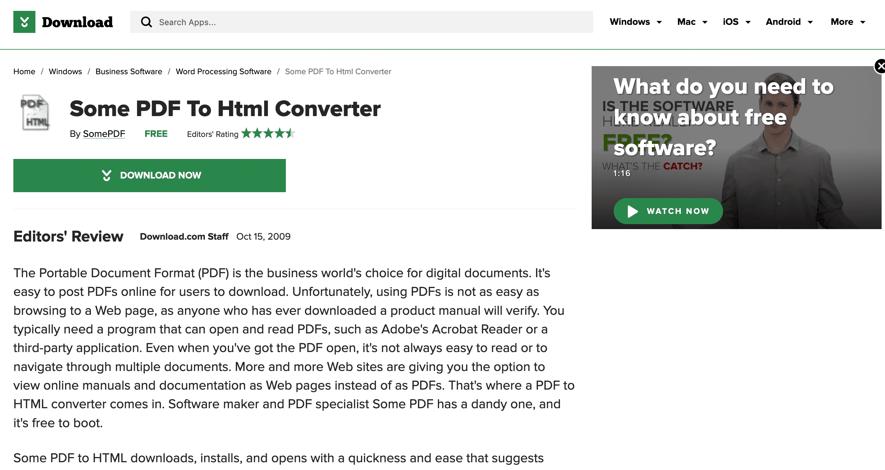 Some PDF To HTML Converter