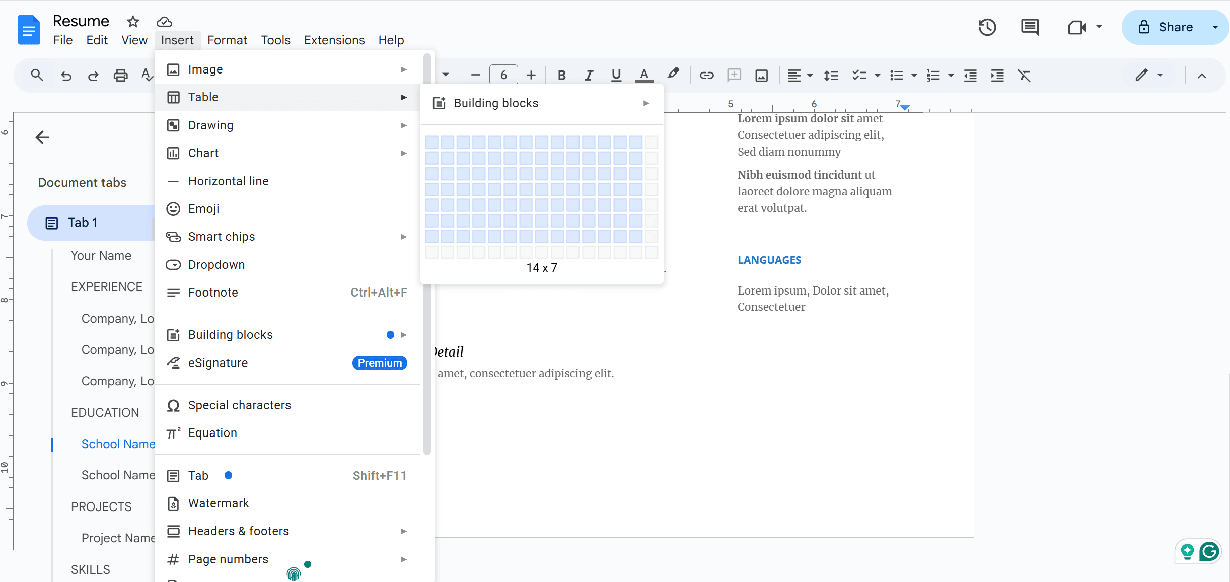 Step 1: Create Tables to Organize Data