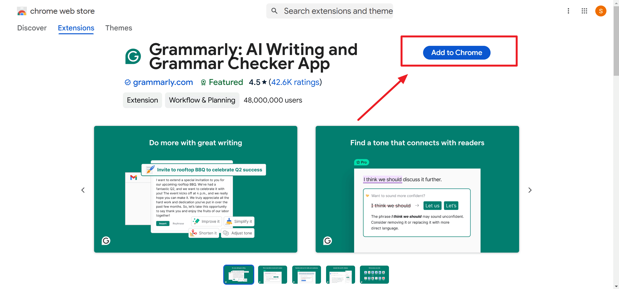 Step 1: Installing Grammarly in Google Chrome