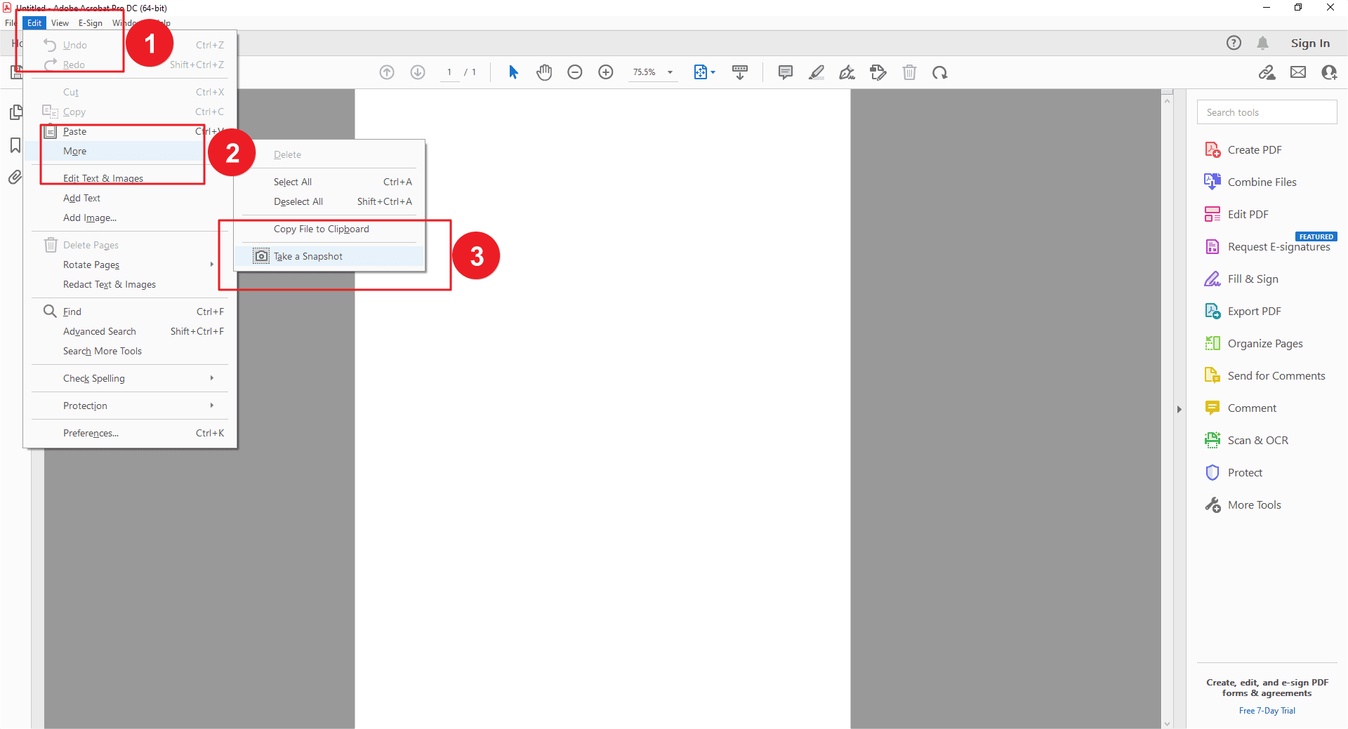 Step 2 Access the Screenshot Tool