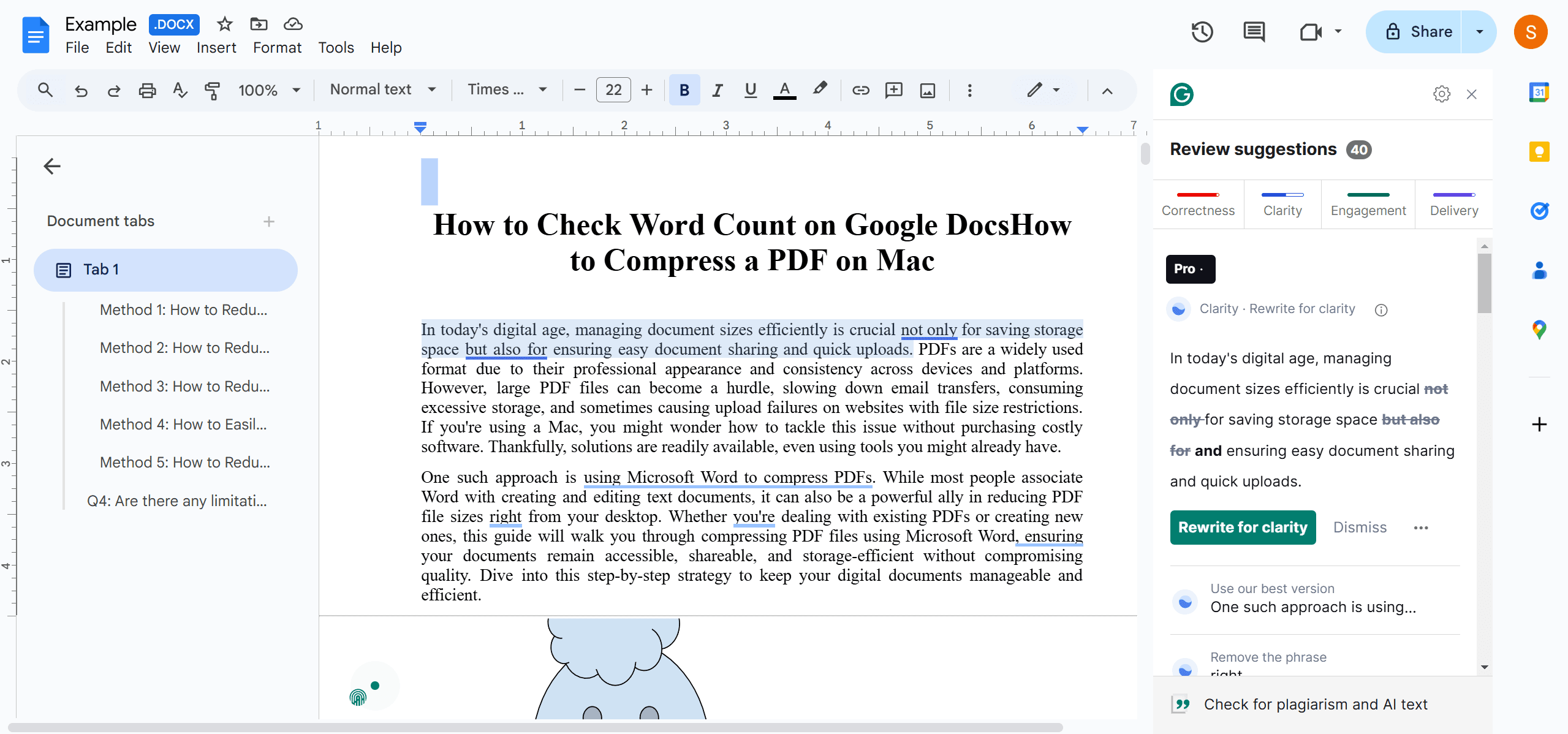 Step 2: Enabling Grammarly in Google Docs