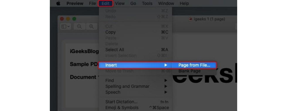 Step 2: Insert the PDF Page