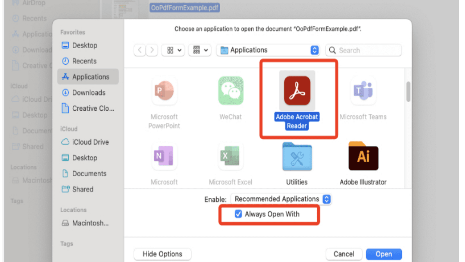 Step 2: Set Adobe Acrobat Reader as Default