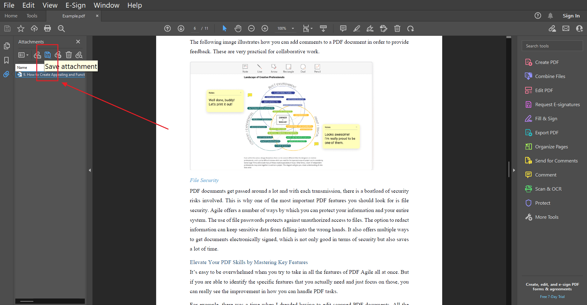 Step 2: select the attachment