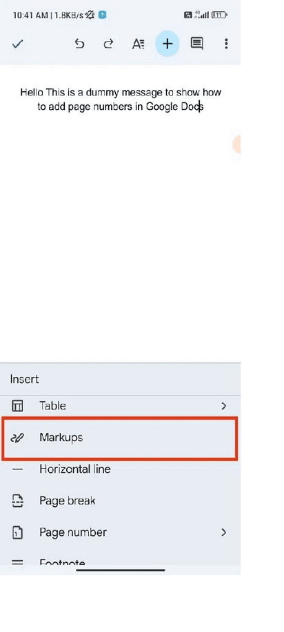 Step 3: Choose Markup Option