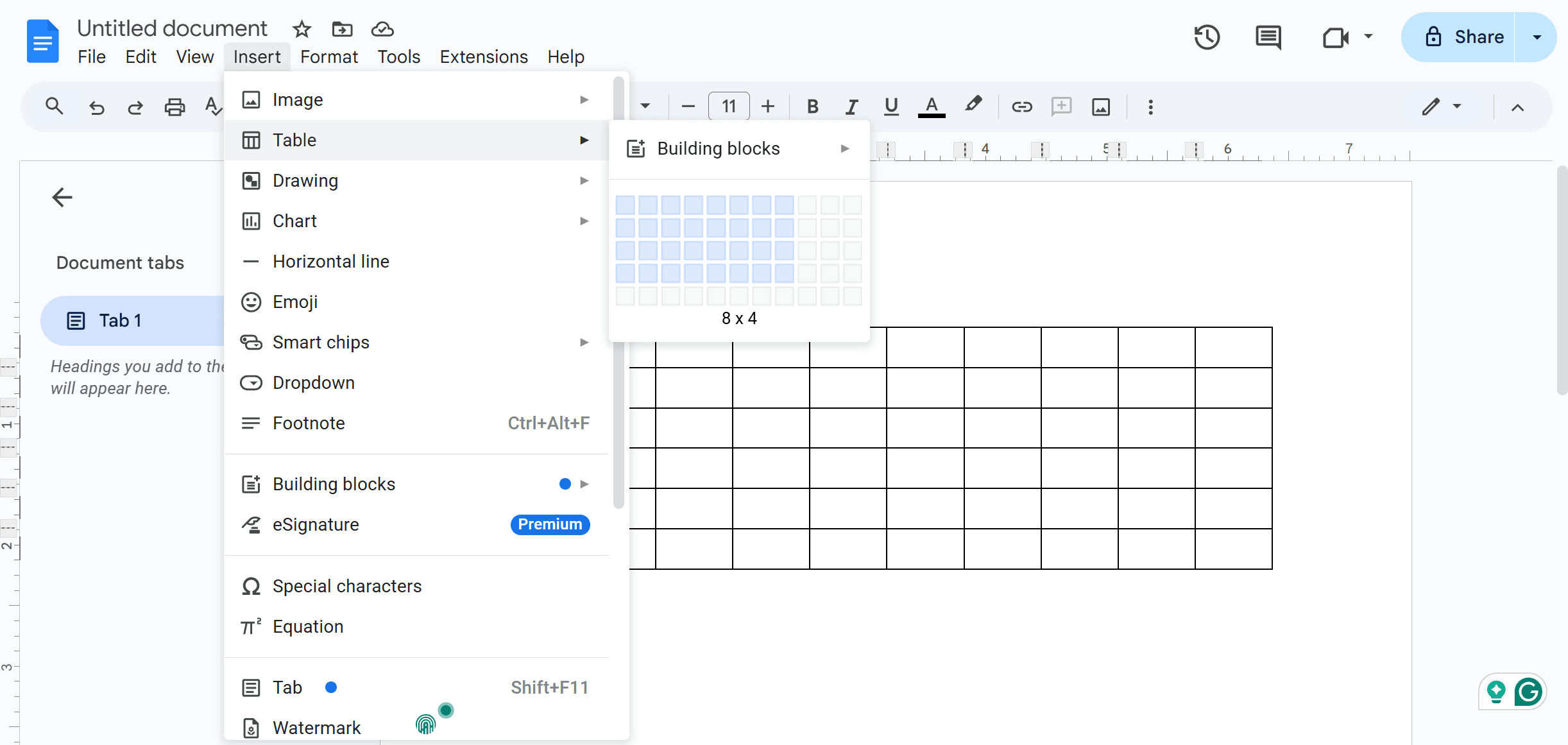 Step 3. Customize Table Dimensions