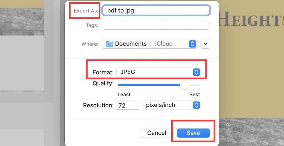 Step 3: Save Your JPEG Image