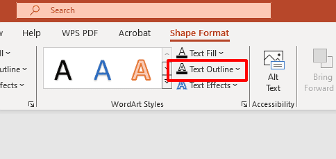 Step 4 Click Text Outline.png