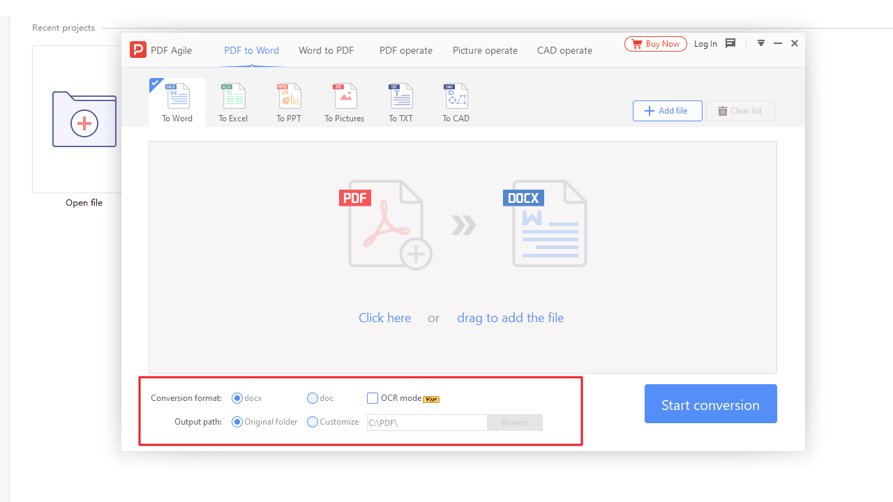 Step 4 Select Conversion Format