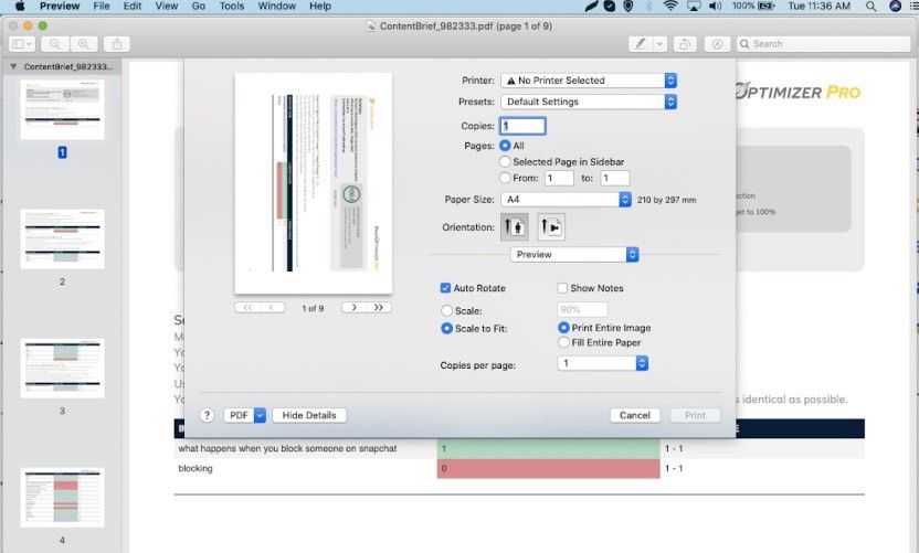 Step 4: Select the Printer