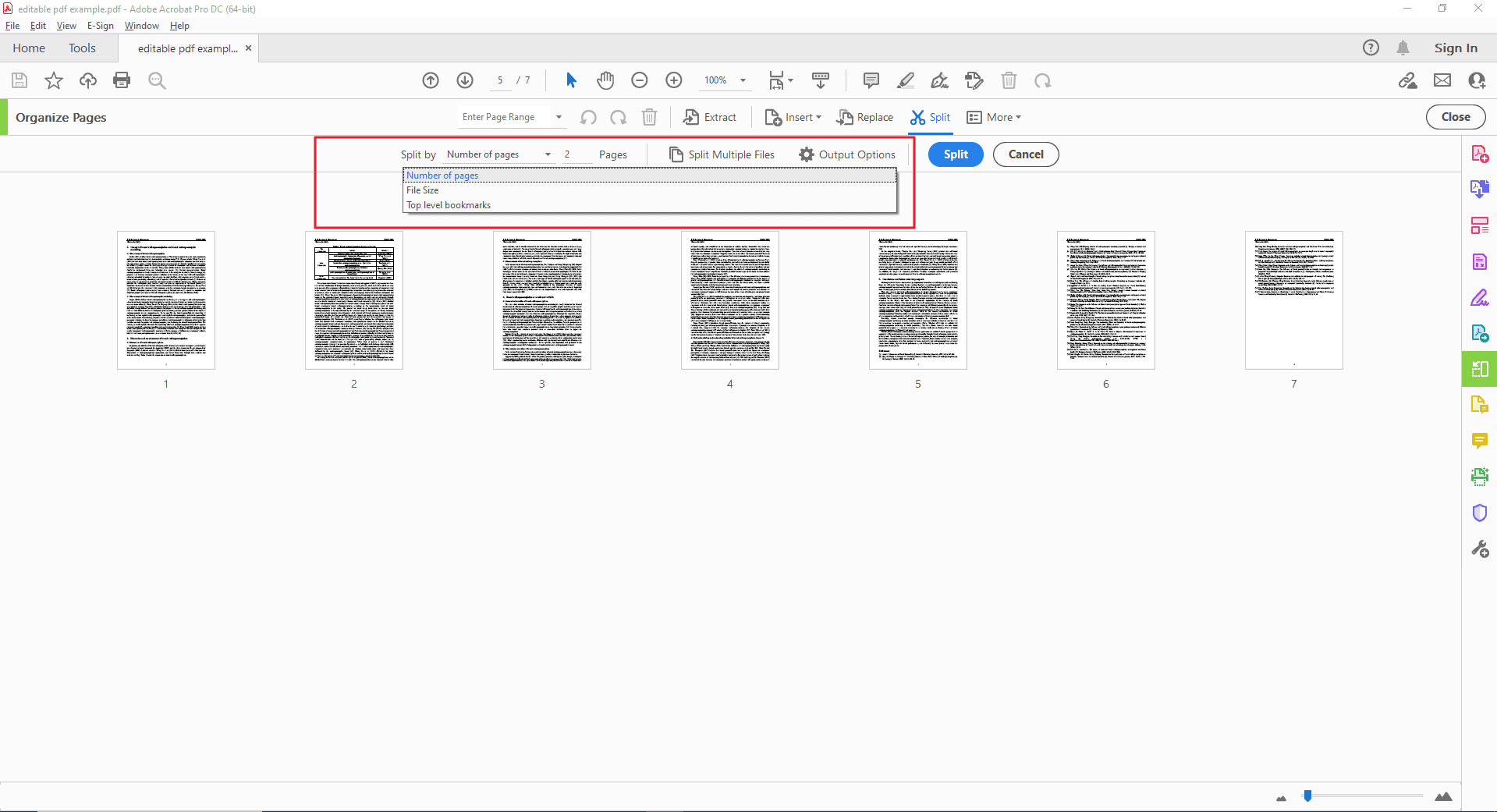 Step 5 Alternative Splitting Methods