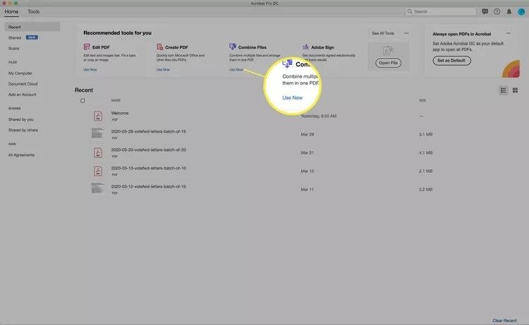 Steps to Merge Files on Mac Using Adobe Acrobat DC