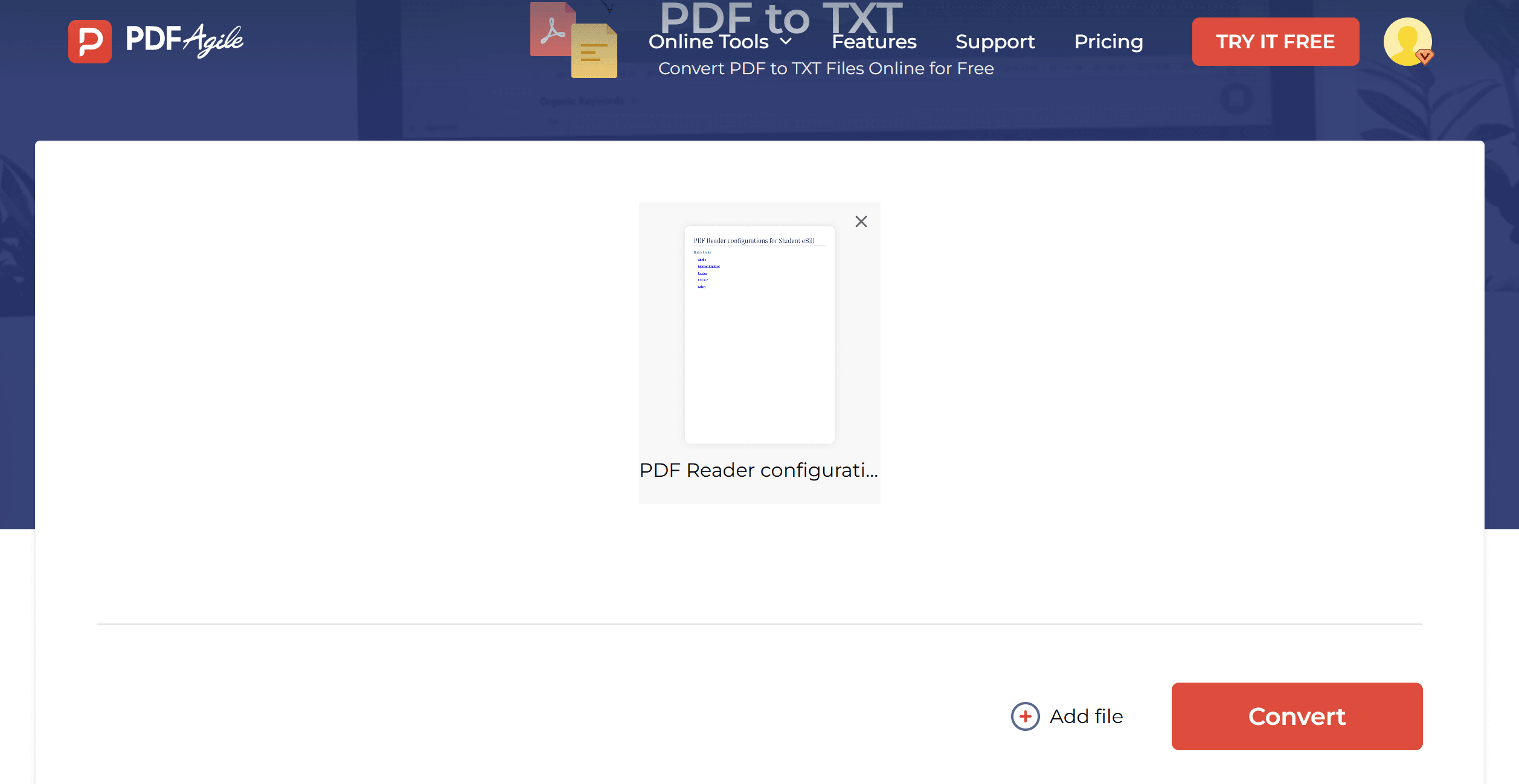 Steps to Using PDF Agile Online Converter-2