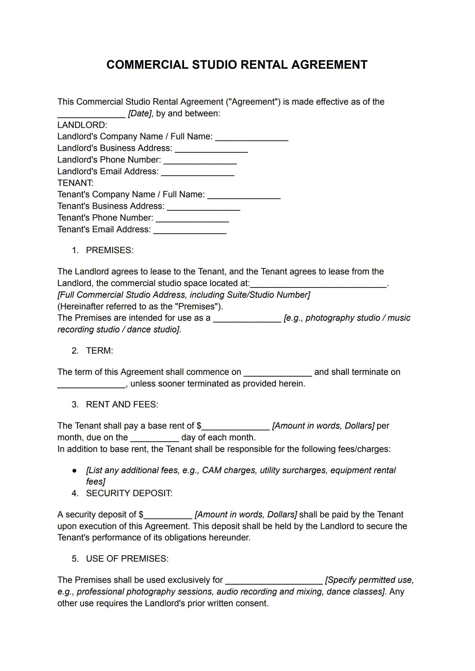 Studio Rental Agreement Templates_page_3