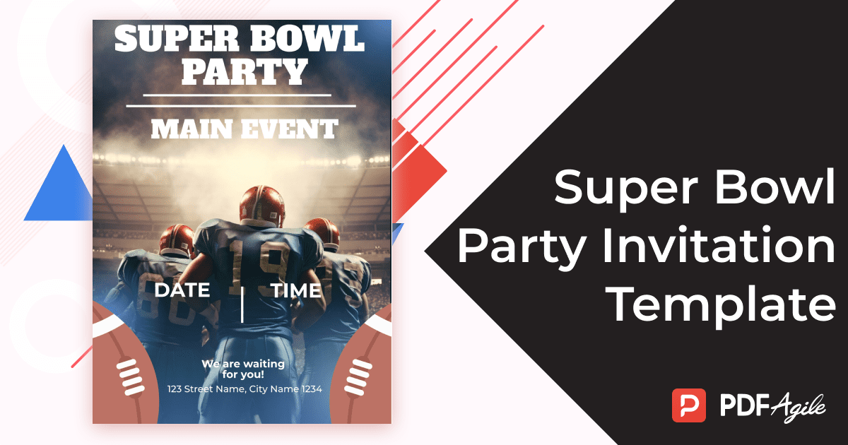 Super Bowl Party Invitation Template