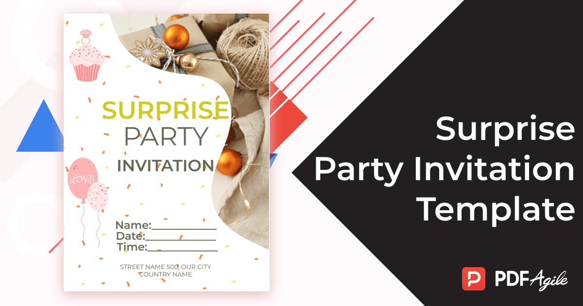 Surprise Party Invitation Template