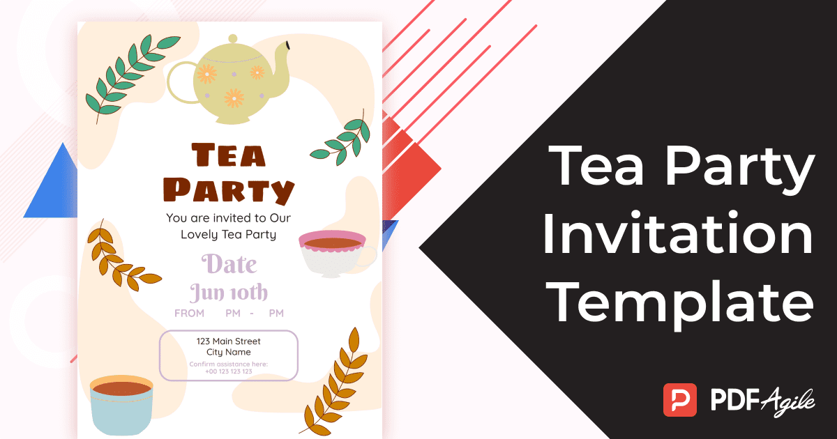 Tea Party Invitation Template