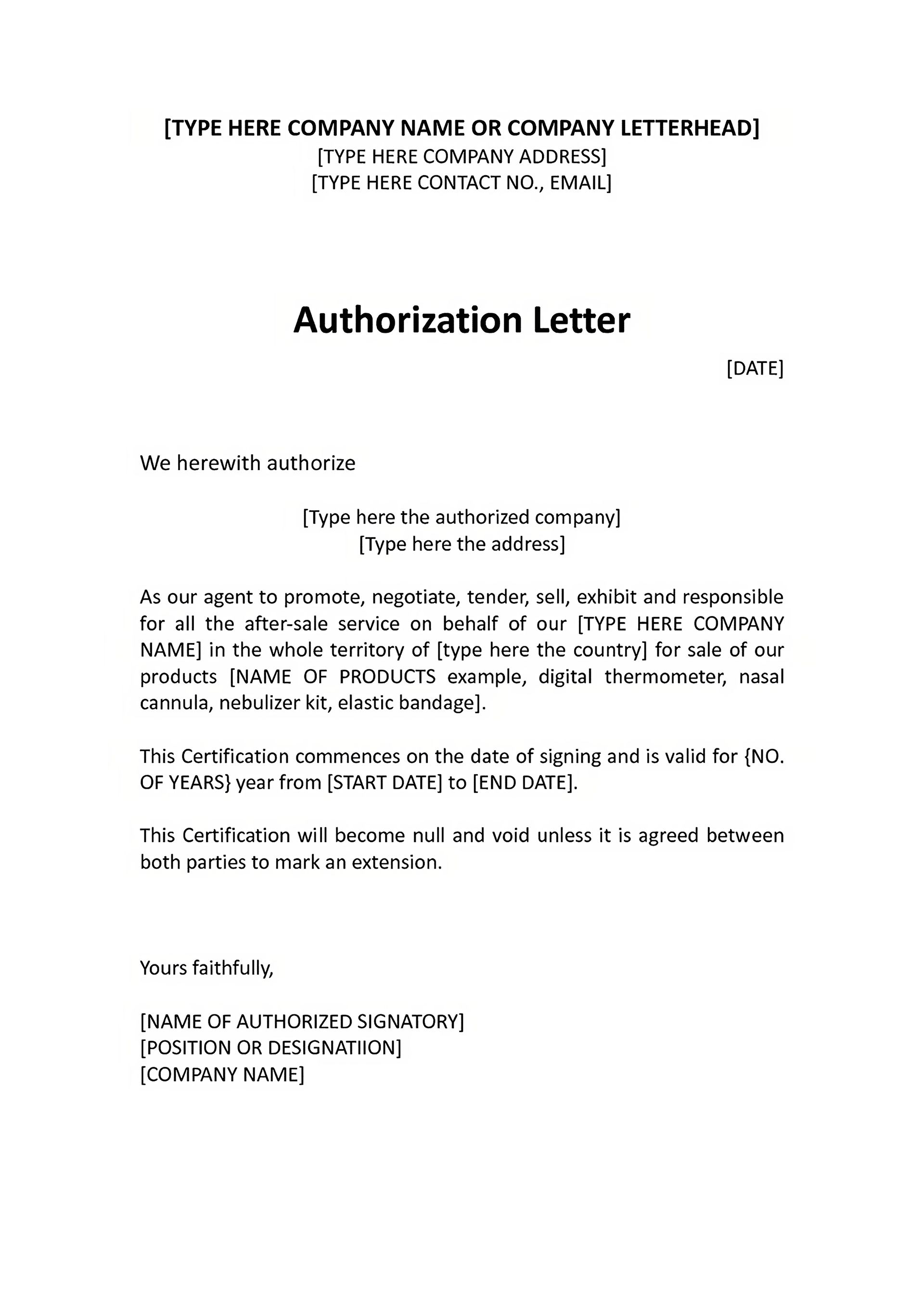 The Main Components of an Authorization Letter