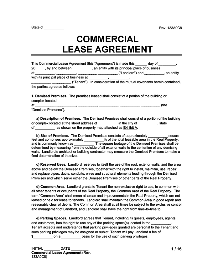 Types of Commercial Leases 