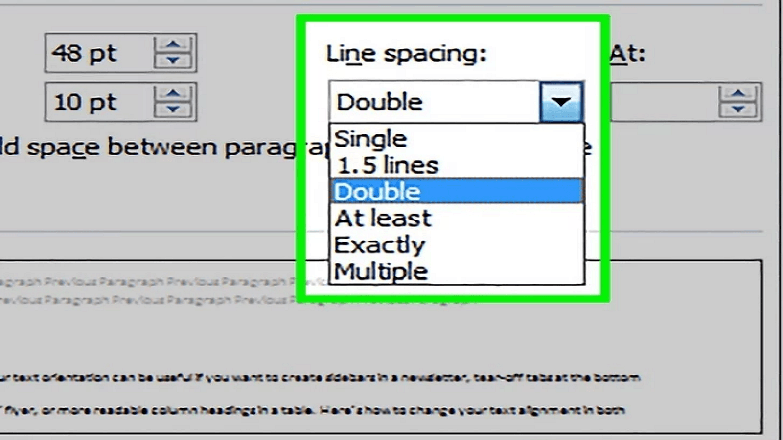 Understanding Different Line Spacing Options