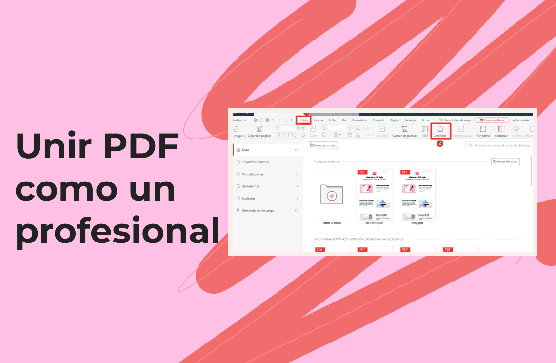 Unir PDF como un profesional