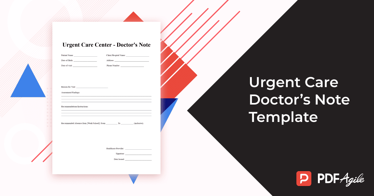 Urgent Care Doctor’s Note Template
