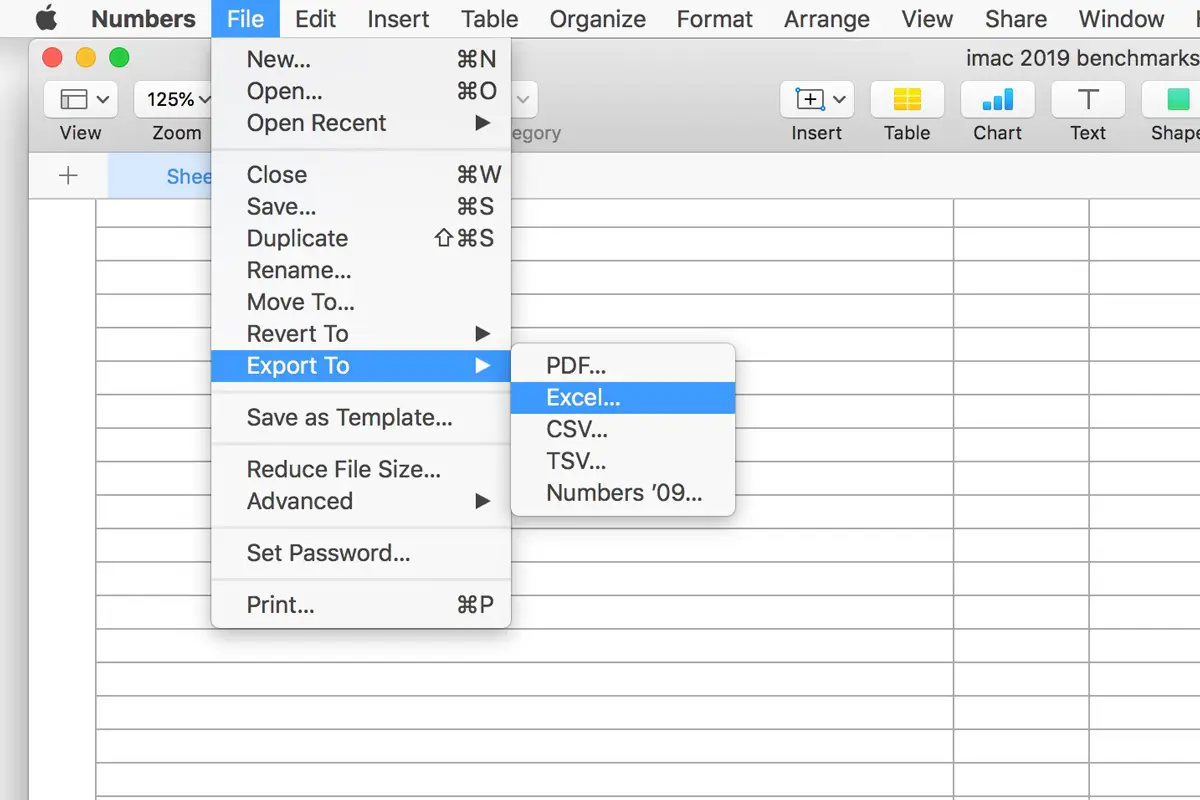 Using Excel for Mac to Convert to PDF