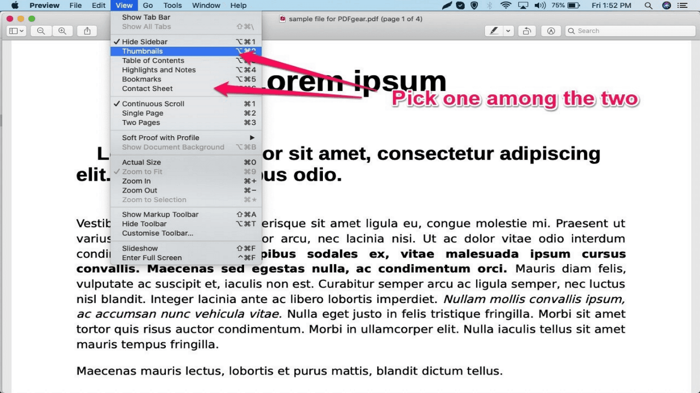 Using Preview (Mac's built-in PDF viewer)