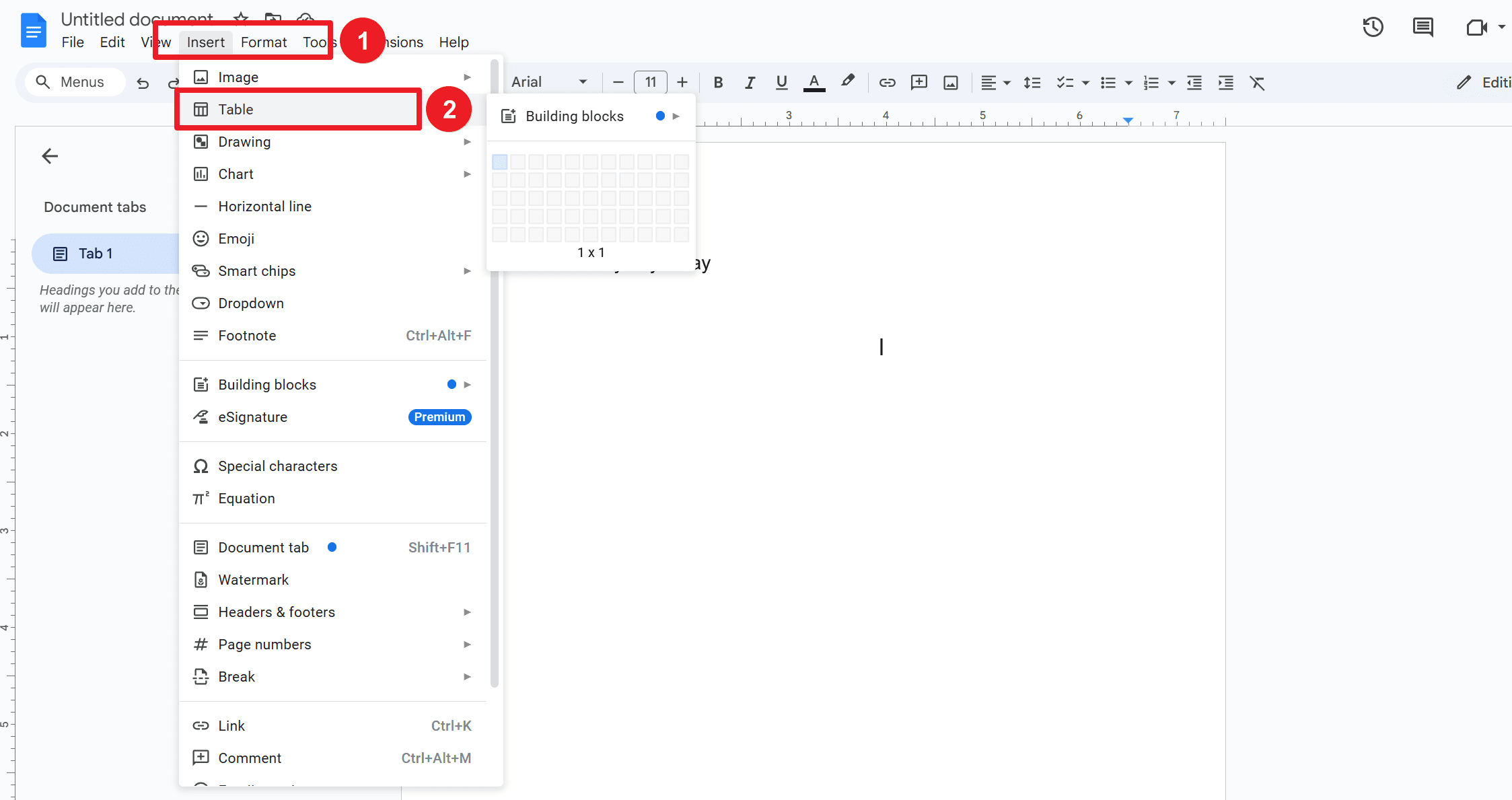 Using Tables