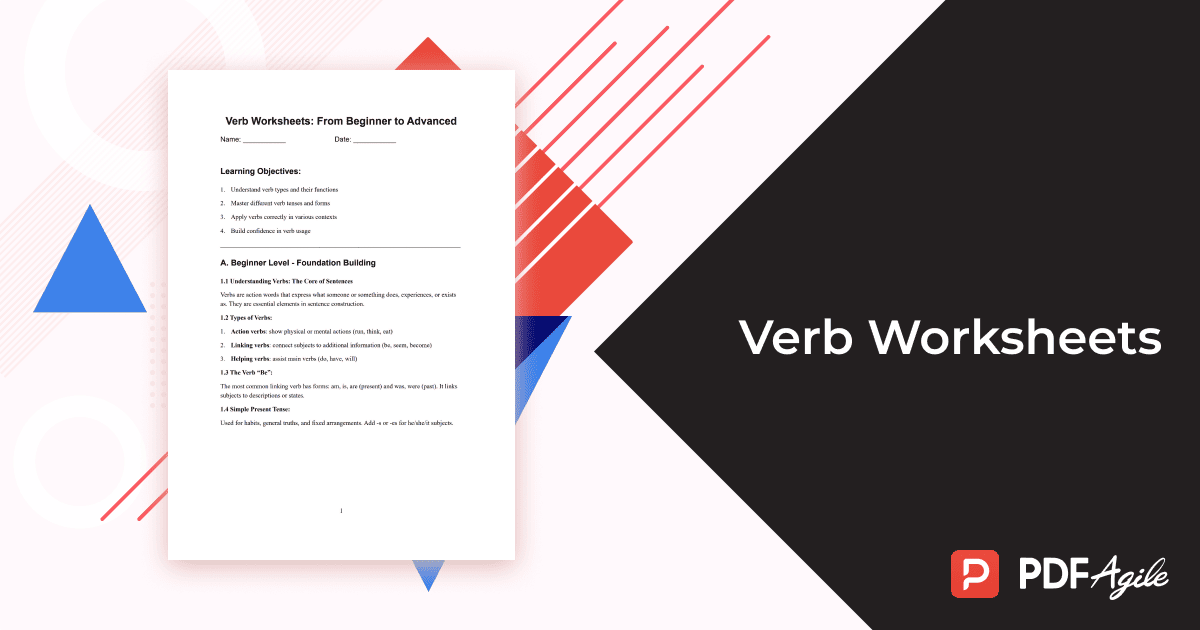Verb Worksheets