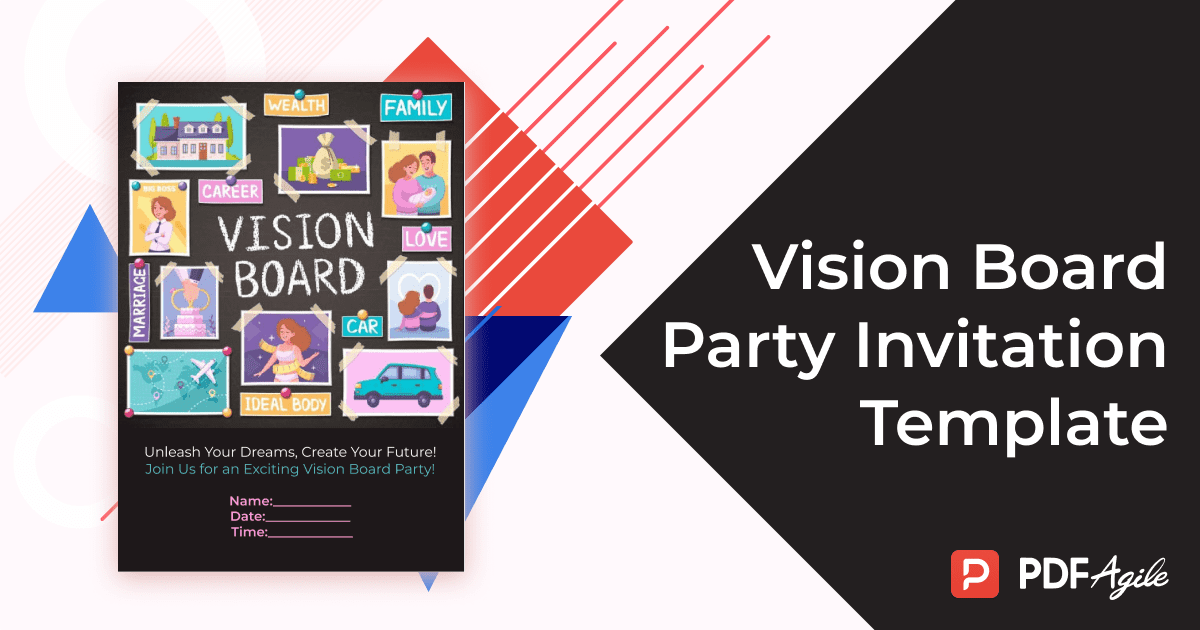 Vision Board Party Invitation Template