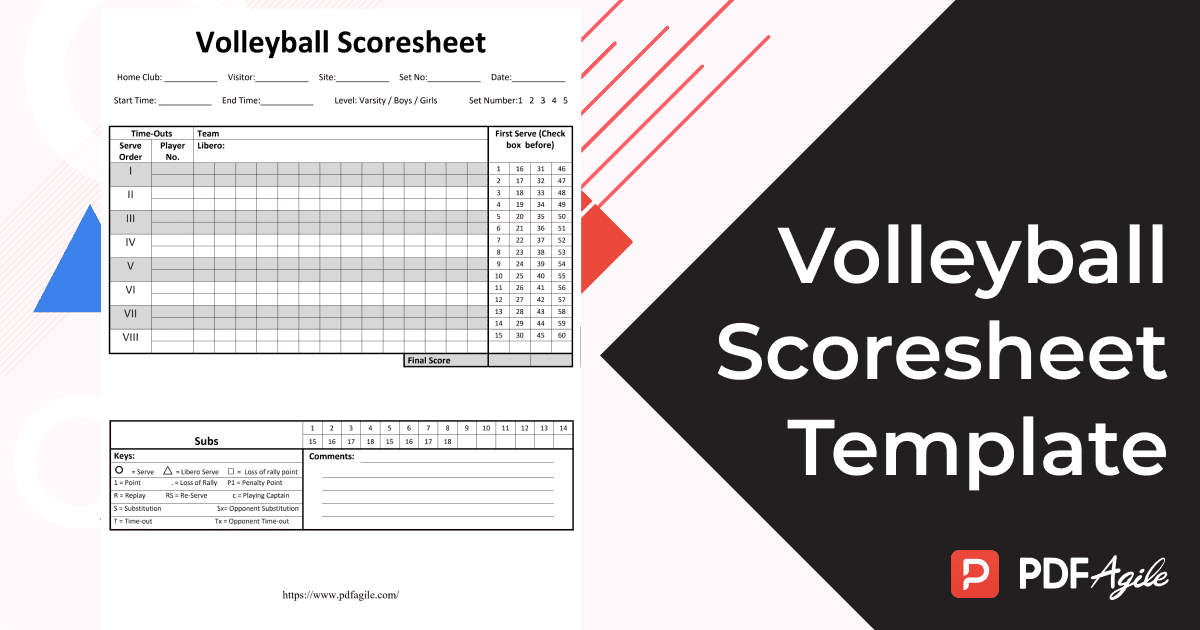 Volleyball Scoresheet Template