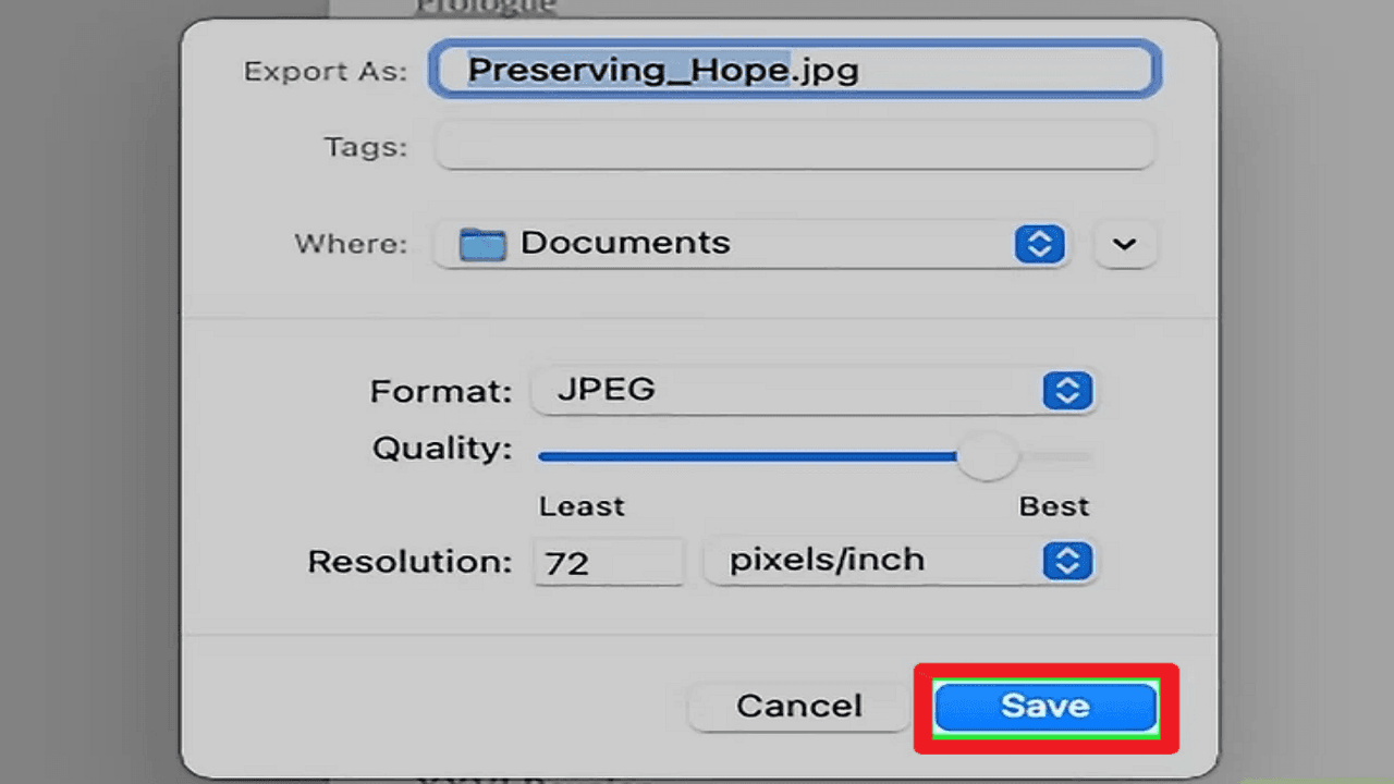 Wählen Sie den gewünschten Speicherort für die Datei.