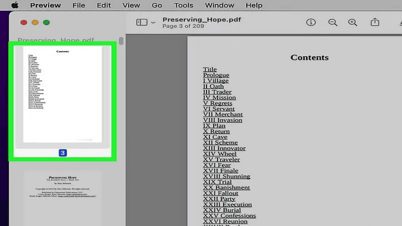 Wählen Sie links im Seitenbereich die gewünschte Seite aus.