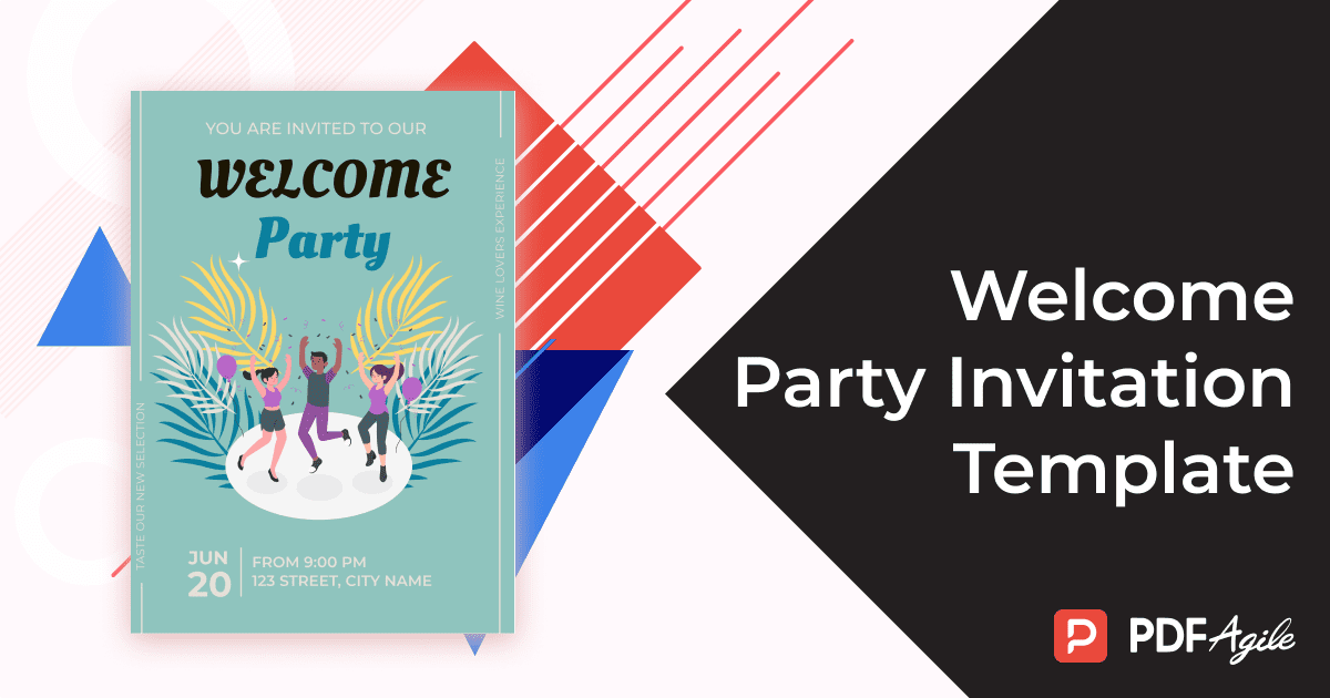 Welcome Party Invitation Template