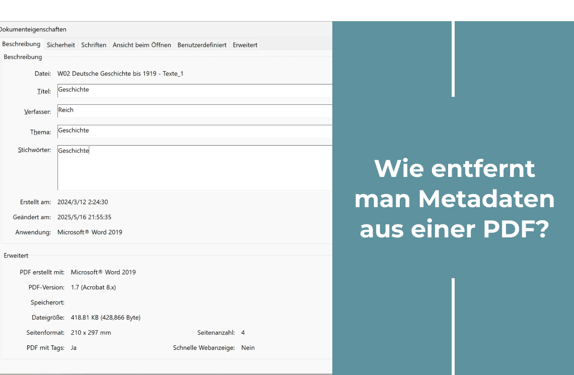 Wie entfernt man Metadaten aus einer PDF 1140x744