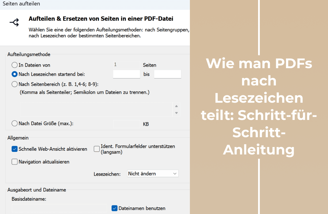 Wie man PDFs nach Lesezeichen teilt 1140x744