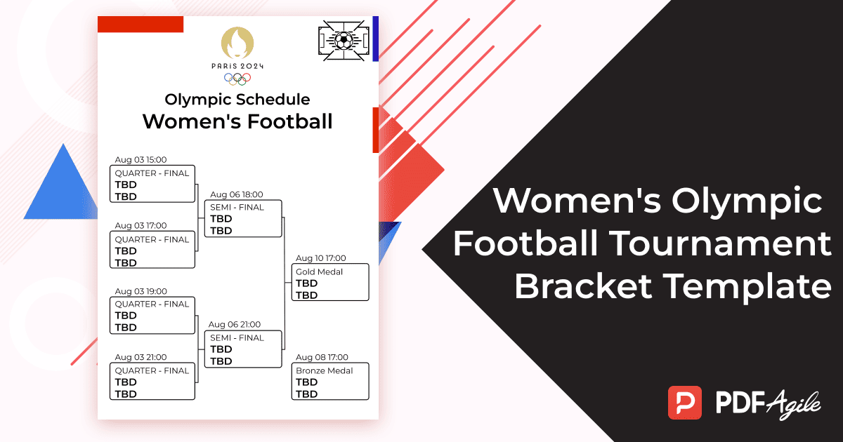 Women's Olympic Foottball Tournament Bracket Template