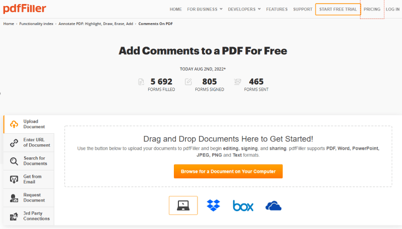 add comments to pdf pdffiller