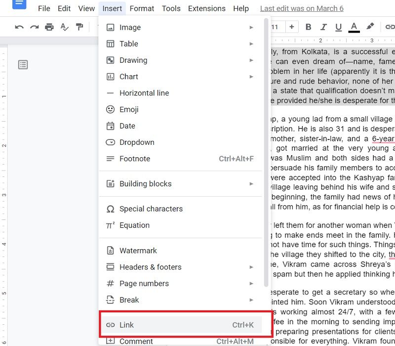 Hyperlink zu PDF Google Docs hinzufügen