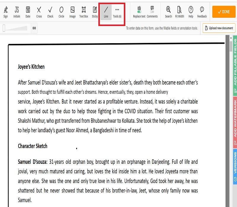 Rand zu PDF hinzufügen pdf filler