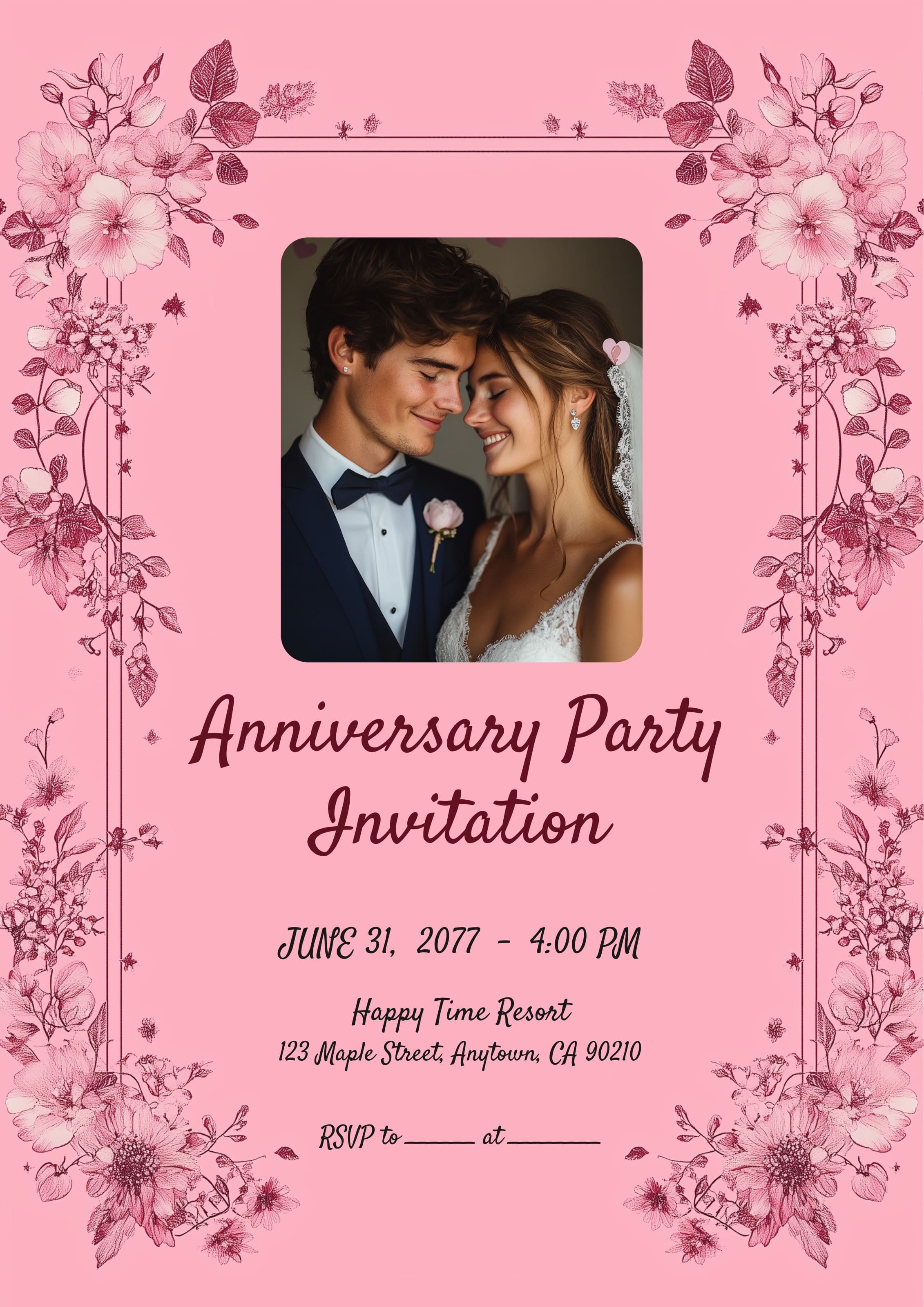 anniversary party invitation template