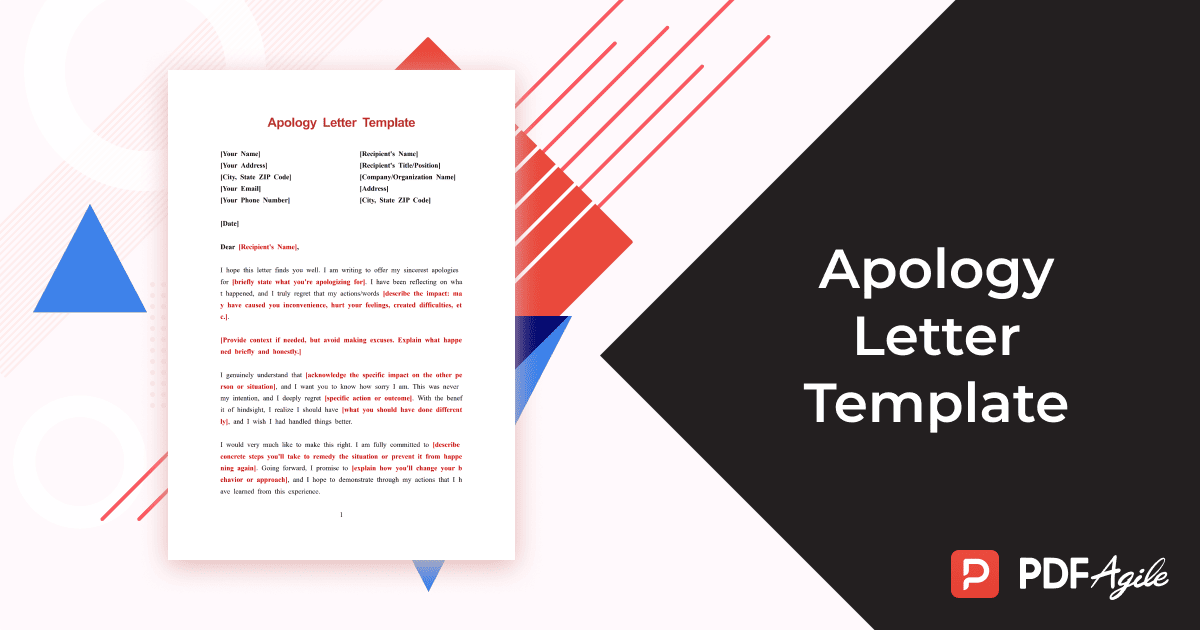 apology letter template free download