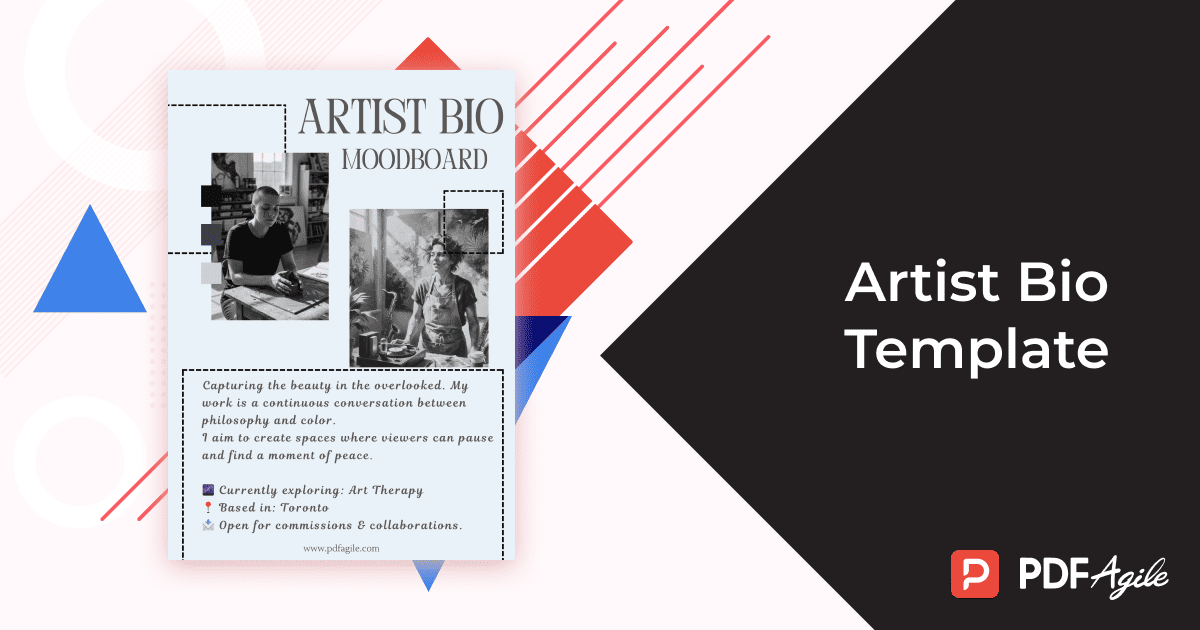 artist bio template