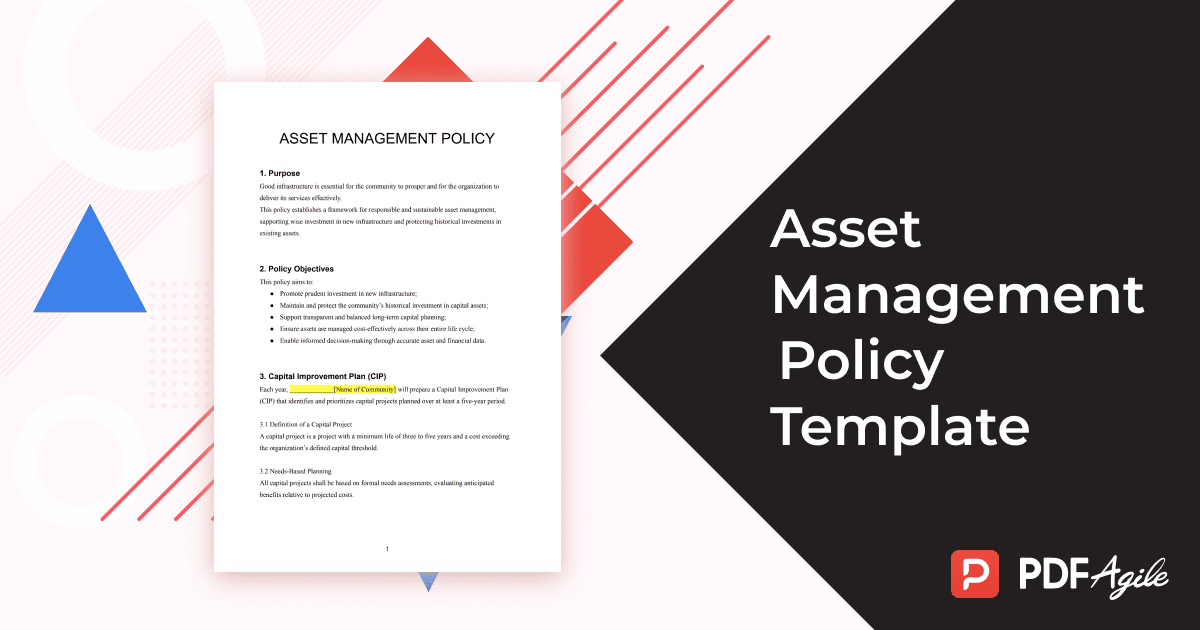 asset management policy template