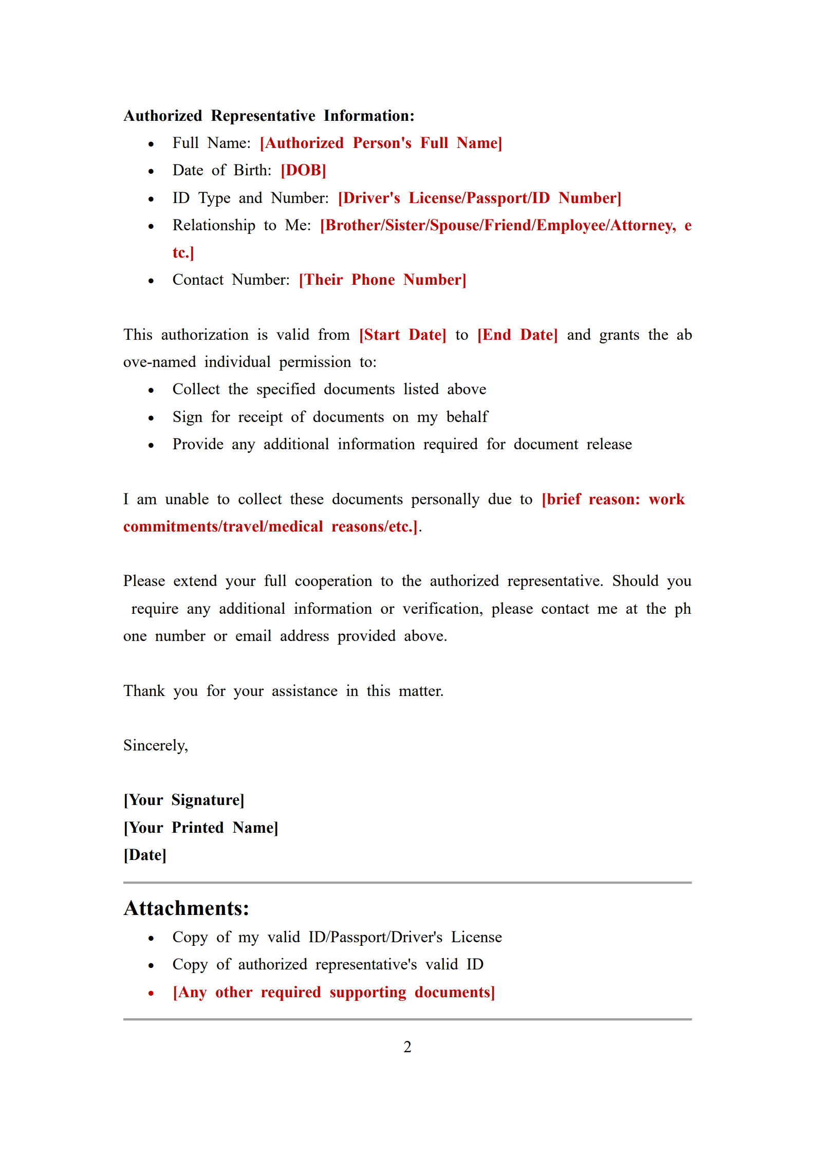 Authorization Letter Template to Collect Documents_2