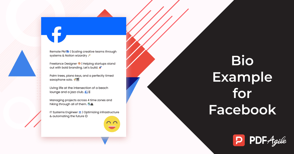 bio example for facebook