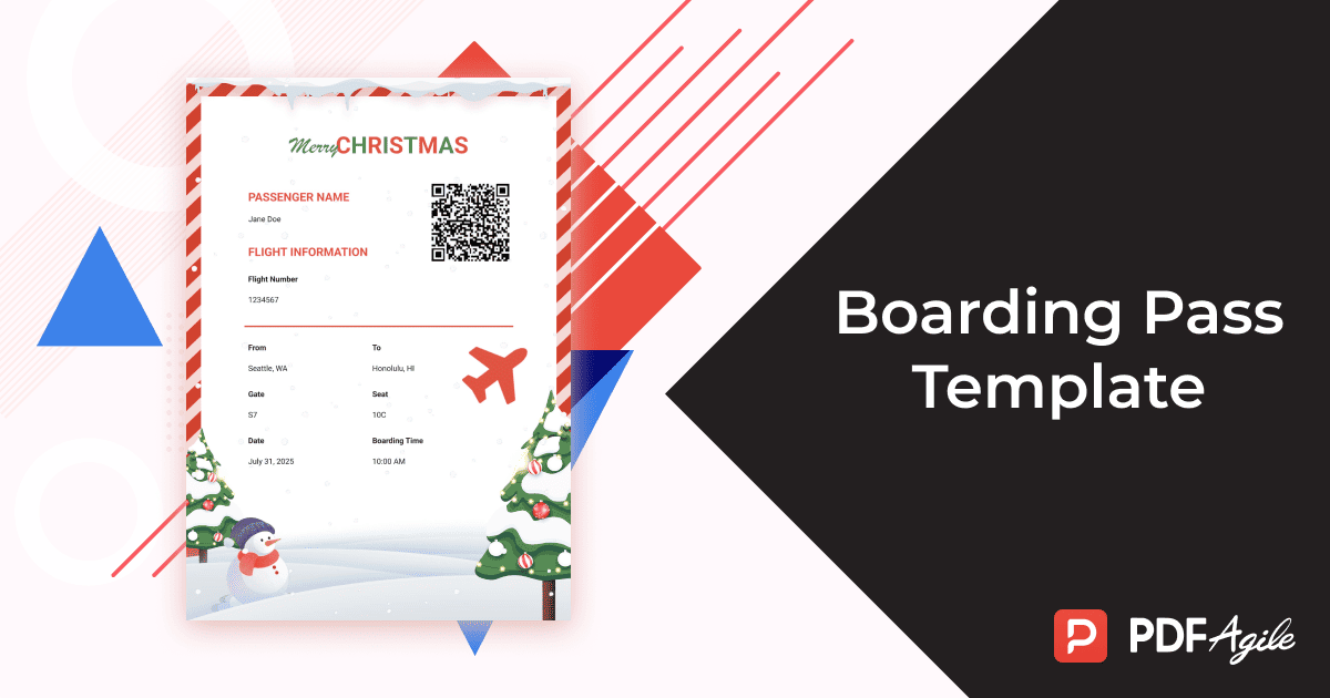 boarding pass template