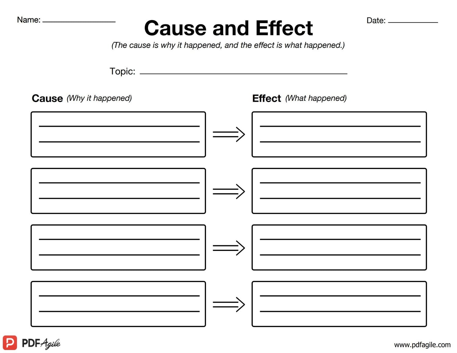Cause-and-Effect Graphic Organizer